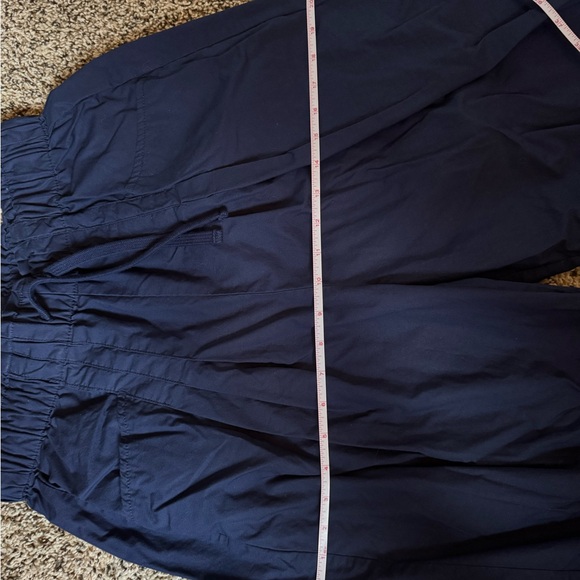 Anthropologie Maeve Pants Women Utility Wide Leg Blue Trousers Preppy - Picture 9 of 12